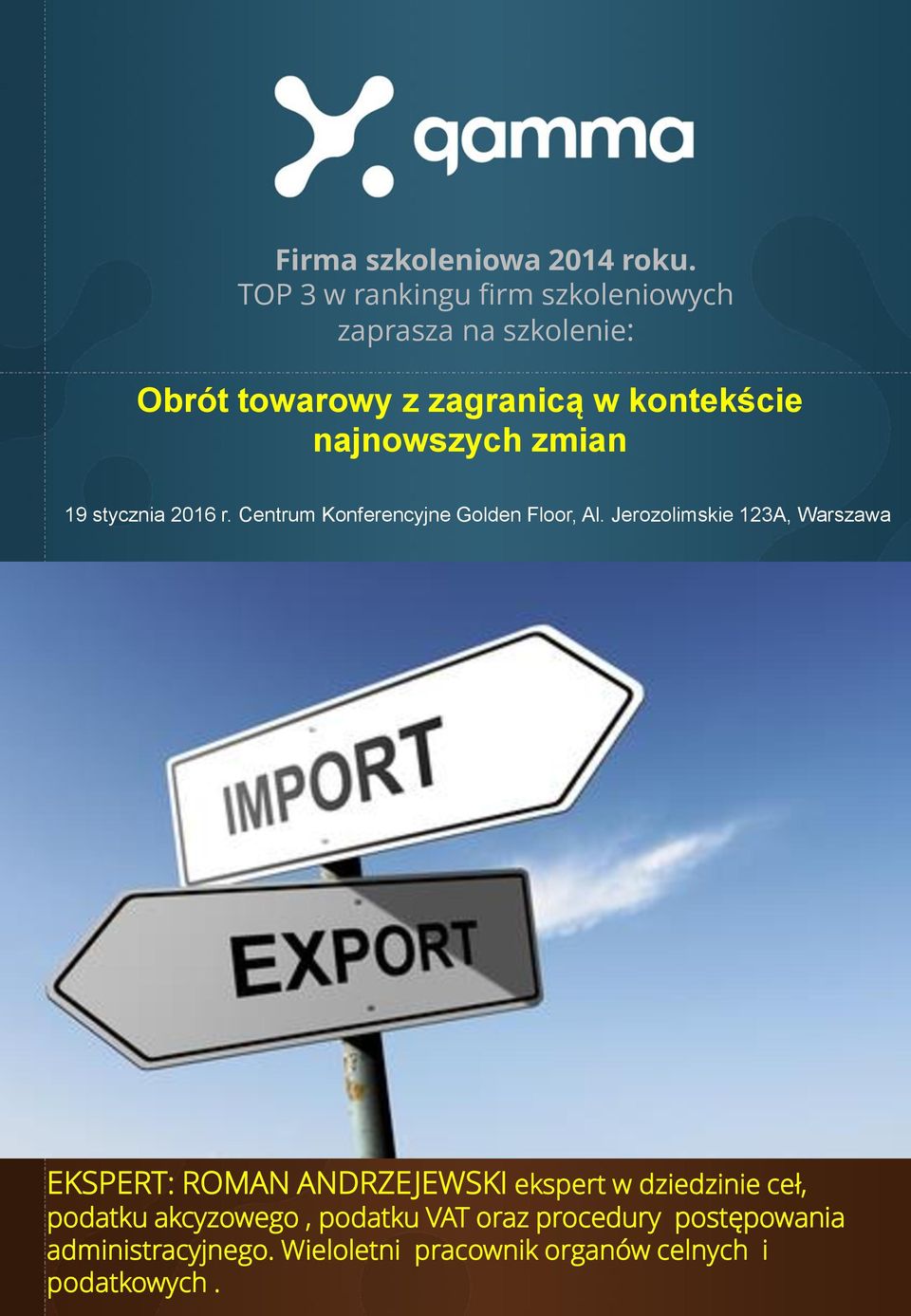 zagranicą w kontekście najnowszych zmian EKSPERT: ROMAN ANDRZEJEWSKI ekspert w