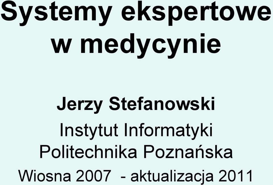 Informatyki Politechnika