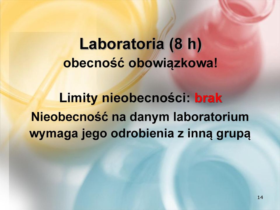 Limity nieobecności: brak