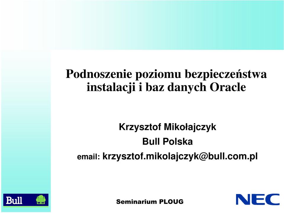 Krzysztof Mikołajczyk Bull Polska