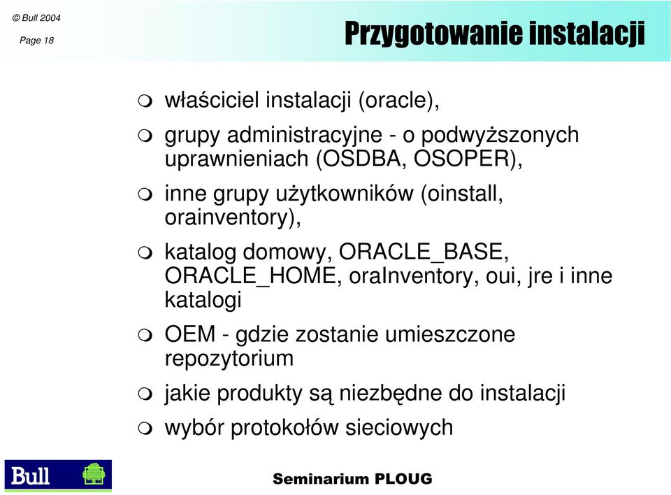 katalog domowy, ORACLE_BASE, ORACLE_HOME, orainventory, oui, jre i inne katalogi OEM - gdzie