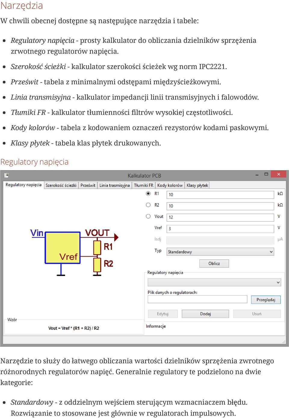 Linia transmisyjna - kalkulator impedancji linii transmisyjnych i falowodów. Tłumiki FR - kalkulator tłumienności filtrów wysokiej częstotliwości.