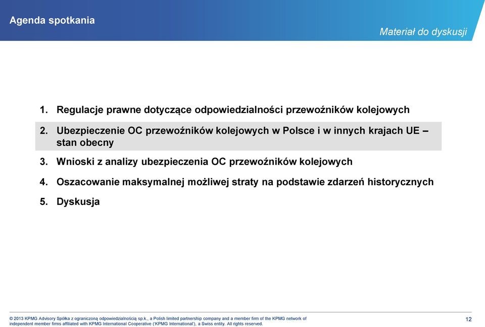 Ubezpieczenie OC przewoźników kolejowych w Polsce i w innych krajach UE stan