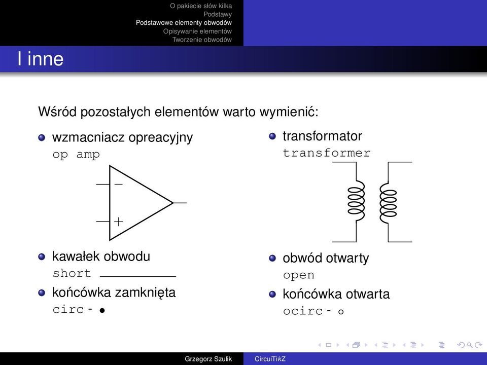 transformator transformer + kawałek obwodu short