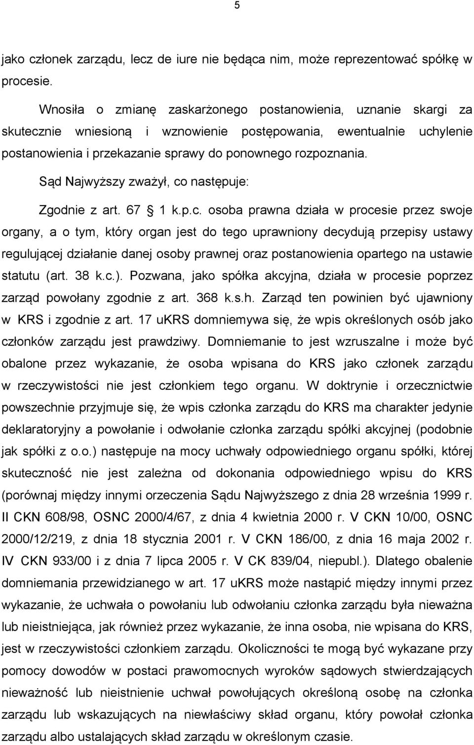 Sąd Najwyższy zważył, co