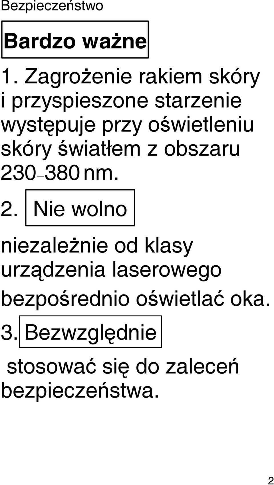 oświetleniu skóry światłem z obszaru 23