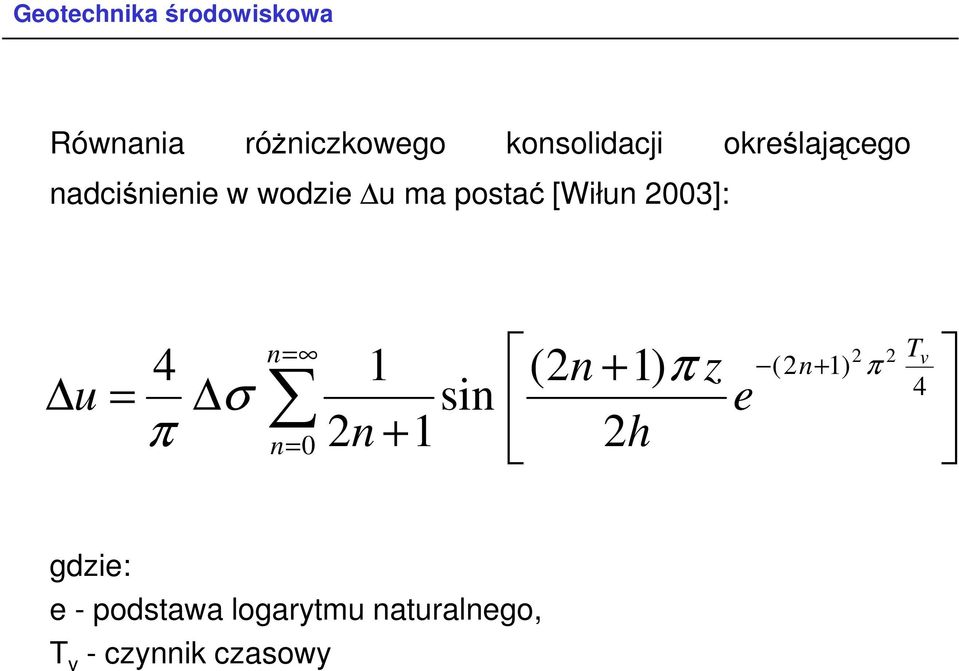 Tv 4 1 (2n 1) π z (2n+ 1) π 4 u sin e π n 0 2n + 1 2