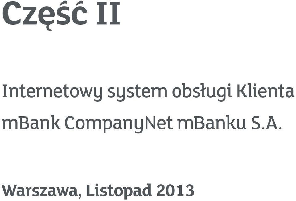 mbank CompanyNet mbanku