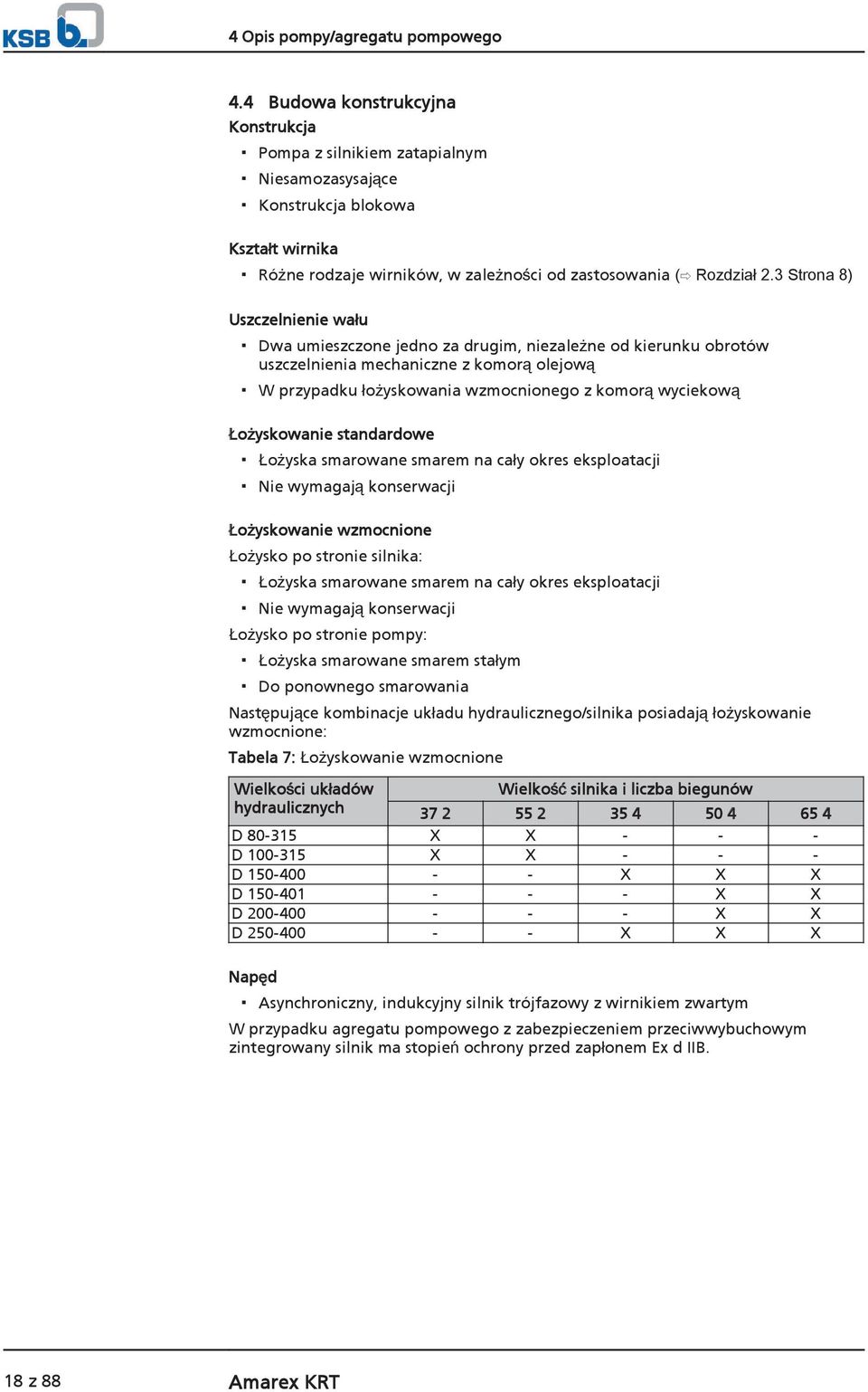 umieszczone jedno za drugim, niezalene od kierunku obrotów uszczelnienia mechaniczne z komorolejow W przypadku oyskowania wzmocnionego z komorwyciekow oyskowanie standardowe oyska smarowane smarem na