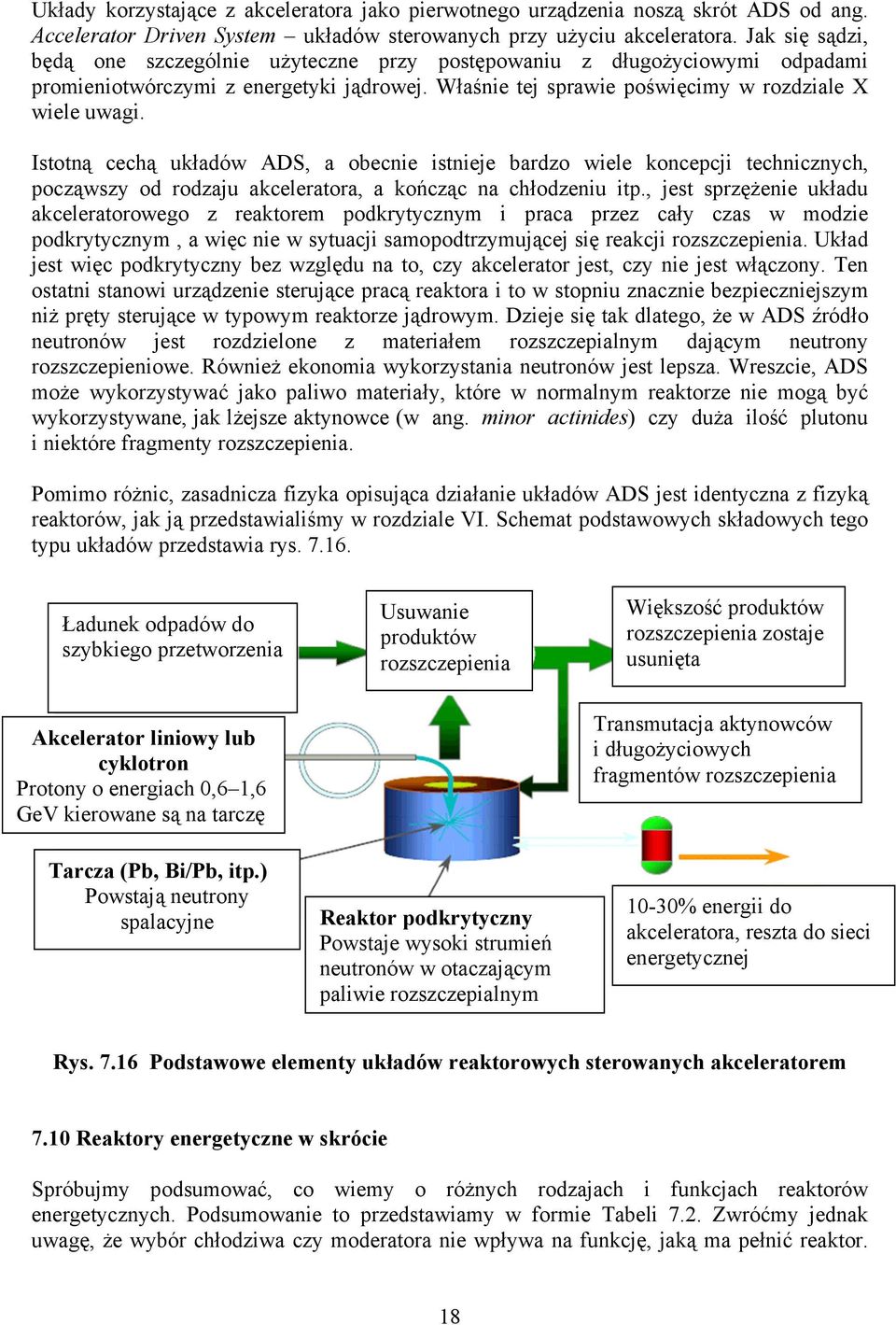 Istotną cechą układów ADS, a obecnie istnieje bardzo wiele koncepcji technicznych, począwszy od rodzaju akceleratora, a kończąc na chłodzeniu itp.