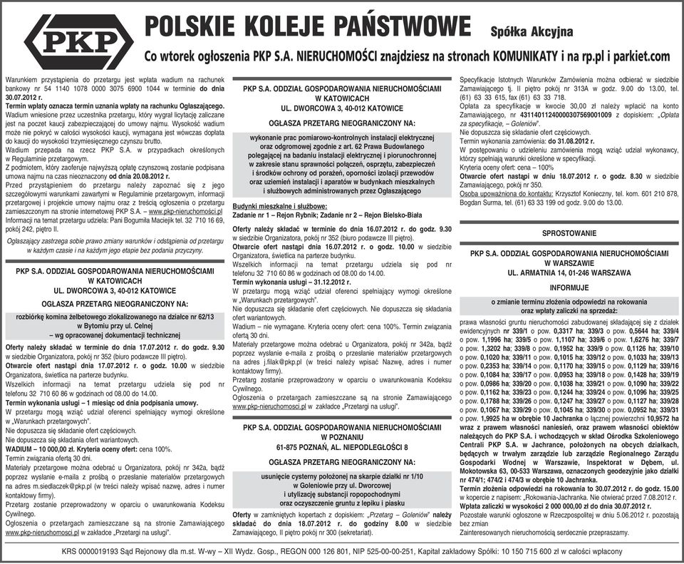 Z podmiotem, który zaoferuje najwyższą opłatę czynszową zostanie podpisana umowa najmu na czas nieoznaczony od dnia 20.08.2012 r.