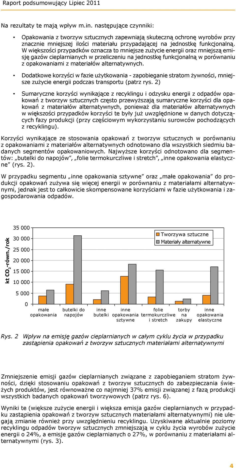 W większości przypadków oznacza to mniejsze zużycie energii oraz mniejszą emisję gazów cieplarnianych w przeliczeniu na jednostkę funkcjonalną w porównaniu z mi z materiałów alternatywnych.