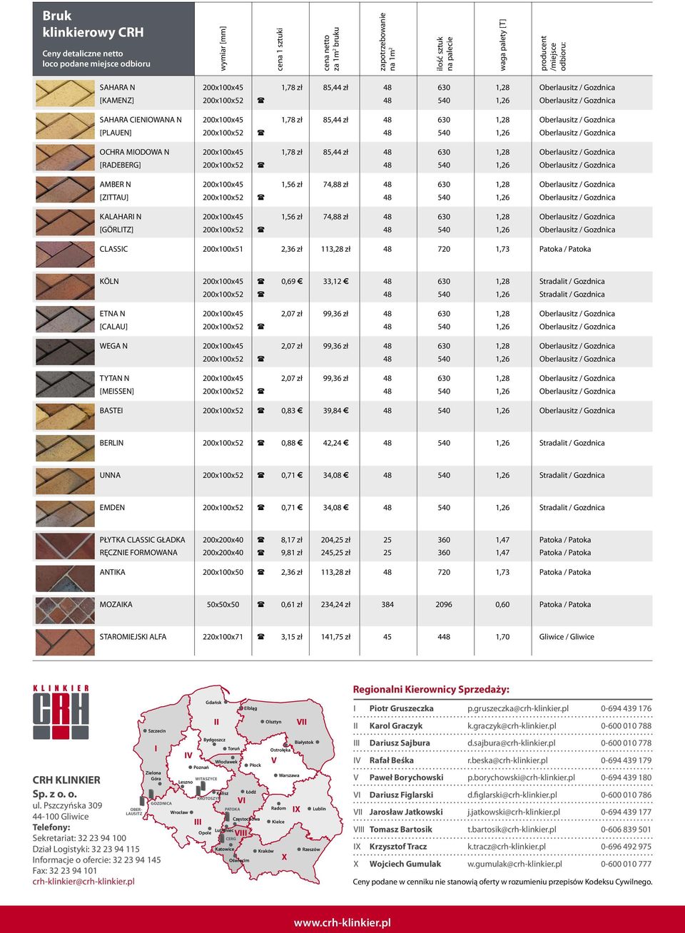 Gozdnica OCHRA MIODOWA N 200x100x45 1,78 zł 85,44 zł 48 630 1,28 Oberlausitz / Gozdnica [RADEBERG] 200x100x52 48 540 1,26 Oberlausitz / Gozdnica AMBER N 200x100x45 1,56 zł 74,88 zł 48 630 1,28