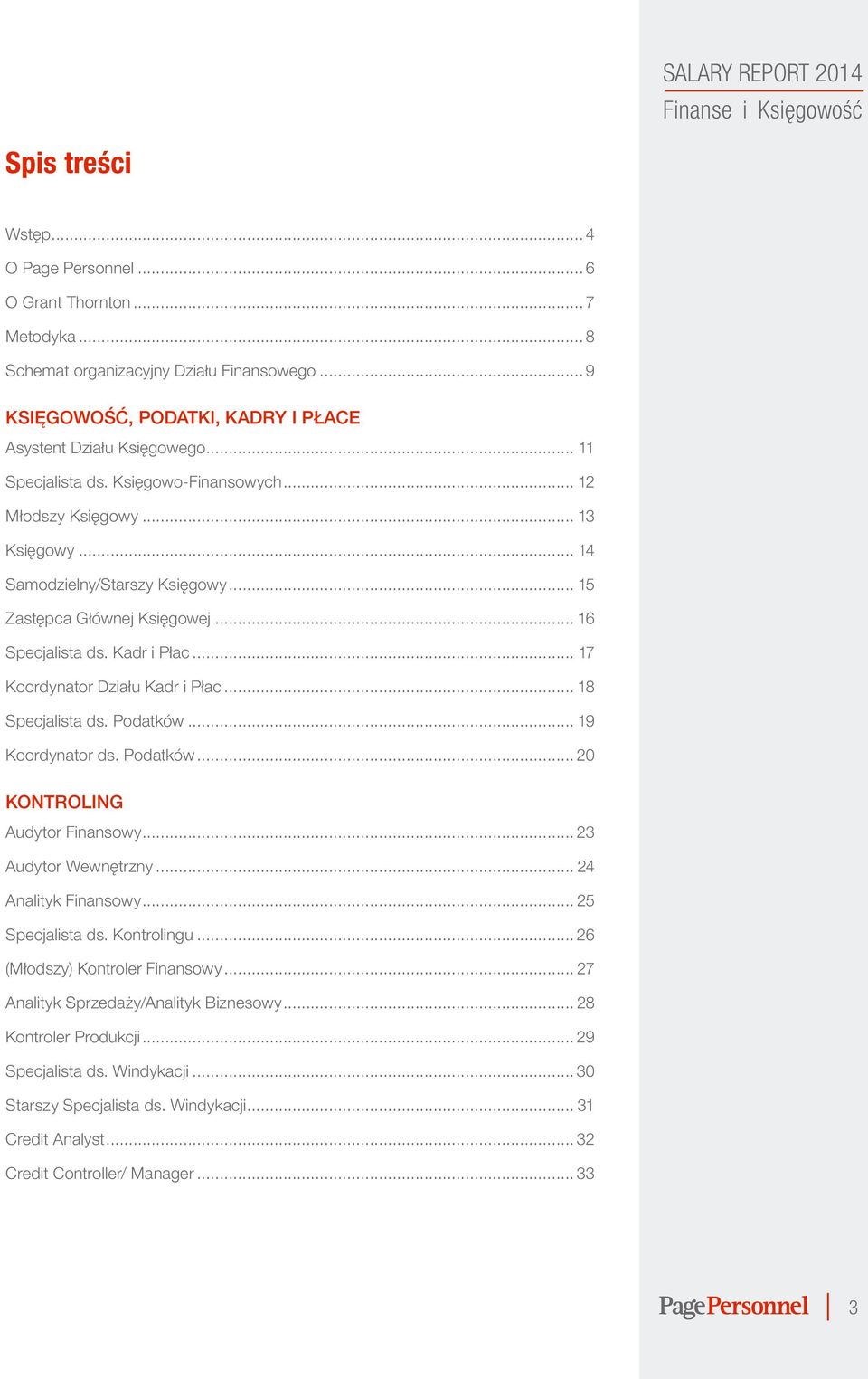 .. 17 Koordynator Działu Kadr i Płac... 18 Specjalista ds. Podatków... 19 Koordynator ds. Podatków... 20 KONTROLING Audytor Finansowy... 23 Audytor Wewnętrzny... 24 Analityk Finansowy.