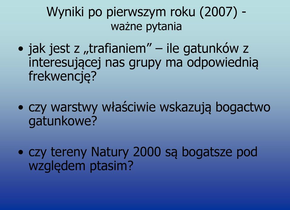 odpowiednią frekwencję?