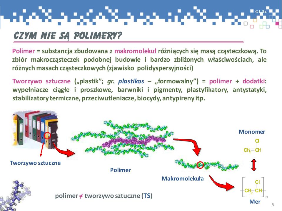 polidyspersyjości) Tworzywo sztucze ( plastik ; gr.