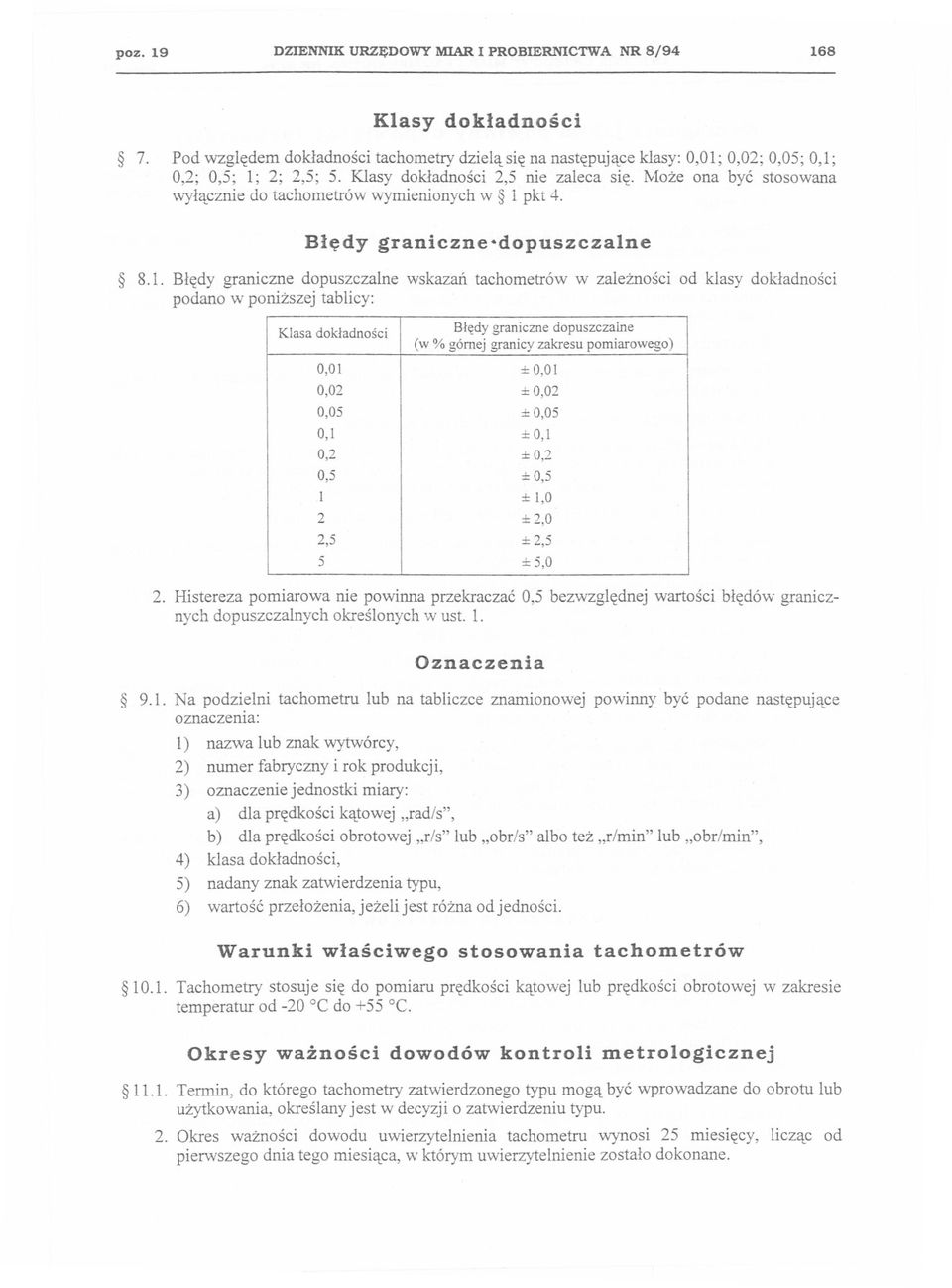 pkt 4. Bledy graniczne6dopuszczalne 8.1.