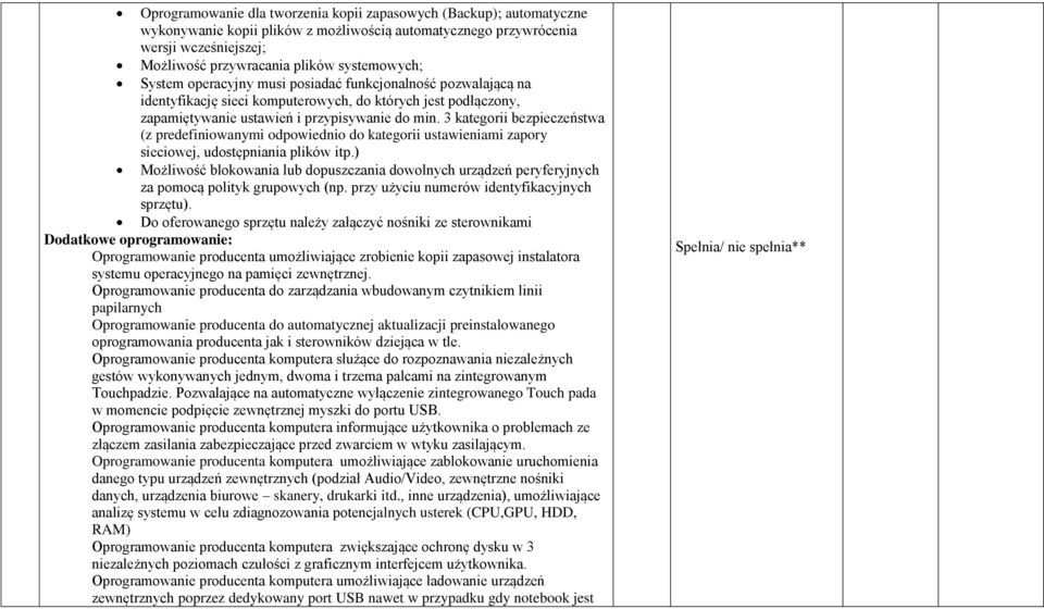 3 kategorii bezpieczeństwa (z predefiniowanymi odpowiednio do kategorii ustawieniami zapory sieciowej, udostępniania plików itp.