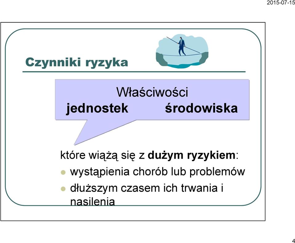 ryzykiem: wystąpienia chorób lub