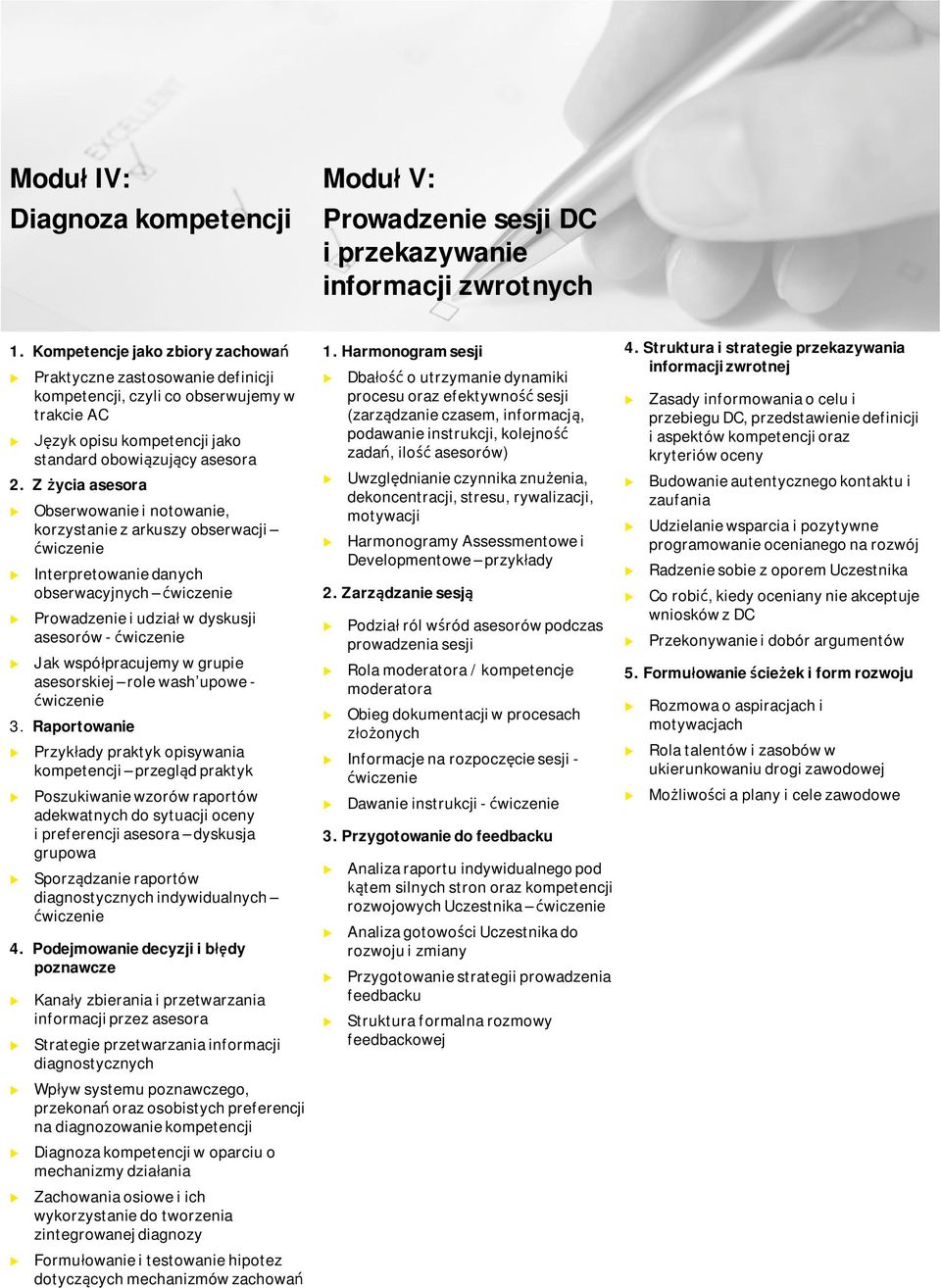 Z życia asesora Obserwowanie i notowanie, korzystanie z arkszy obserwacji Interpretowanie danych obserwacyjnych Prowadzenie i dział w dysksji asesorów - Jak współpracjemy w grpie asesorskiej role