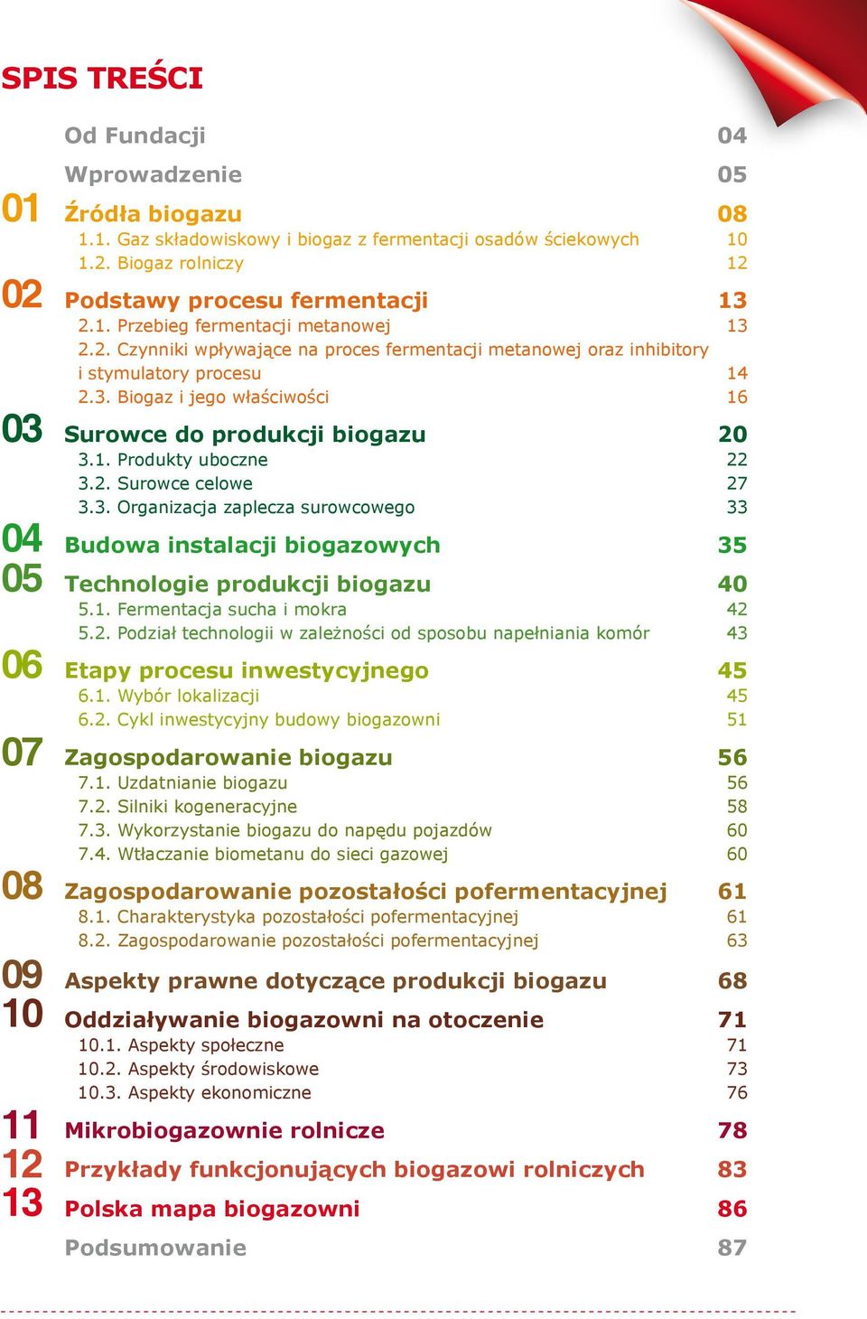 1. Produkty uboczne 22 3.2. Surowce celowe 27 3.3. Organizacja zaplecza surowcowego 33 Budowa instalacji biogazowych 35 Technologie produkcji biogazu 40 5.1. Fermentacja sucha i mokra 42 5.2. Podział technologii w zależności od sposobu napełniania komór 43 Etapy procesu inwestycyjnego 45 6.