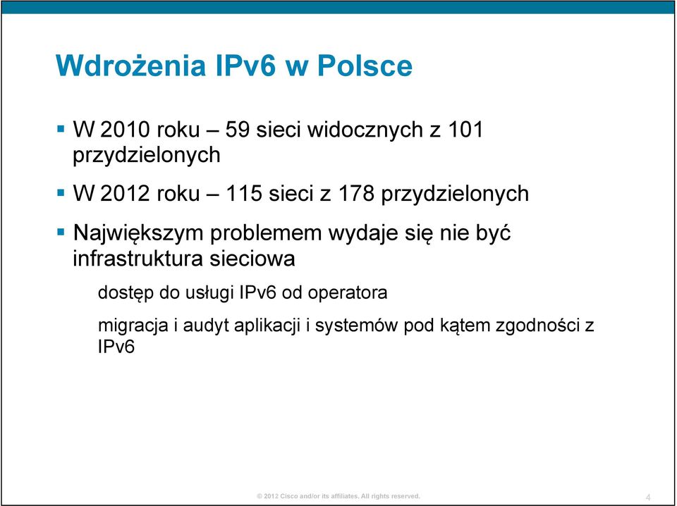 problemem wydaje się nie być infrastruktura sieciowa dostęp do usługi