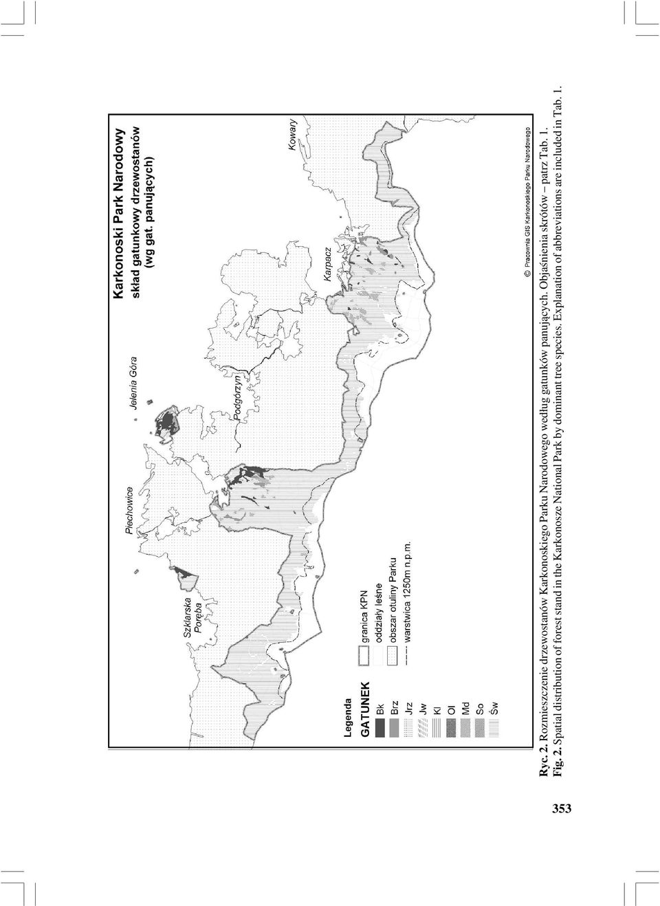 gatunków panujących. Objaśnienia skrótów patrz Tab. 1. Fig. 2.