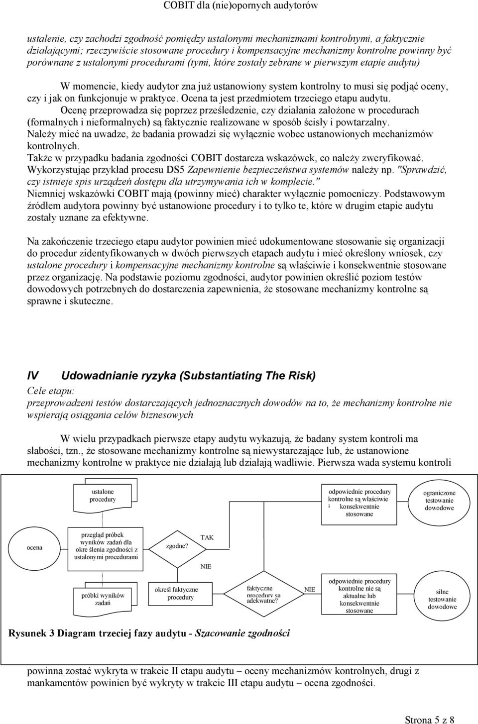 praktyce. Ocena ta jest przedmiotem trzeciego etapu audytu.