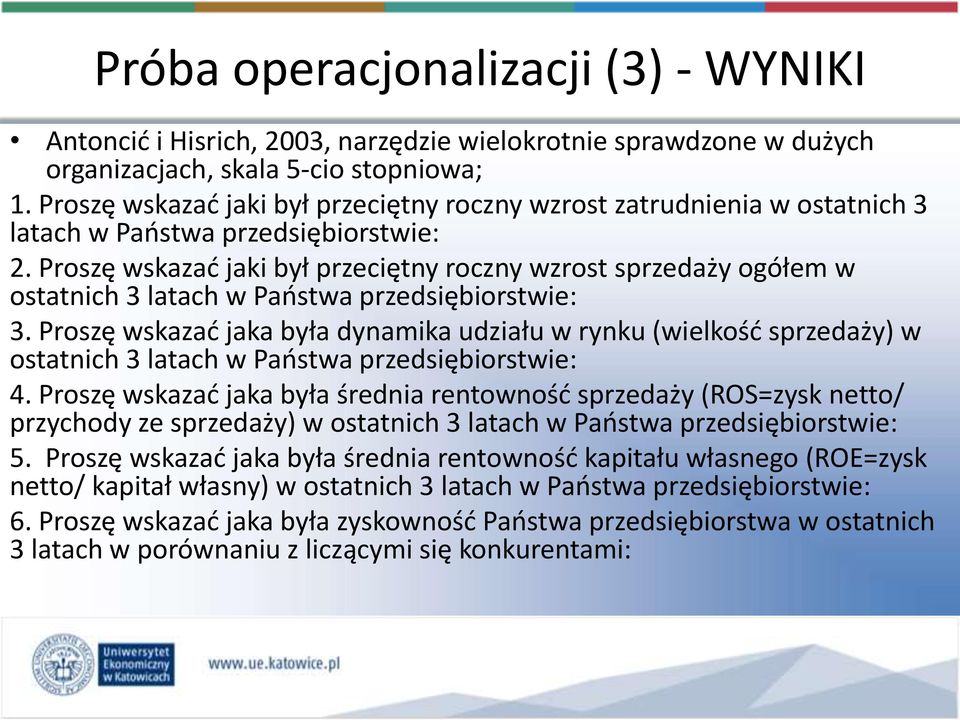 Proszę wskazać jaki był przeciętny roczny wzrost sprzedaży ogółem w ostatnich 3 latach w Państwa przedsiębiorstwie: 3.