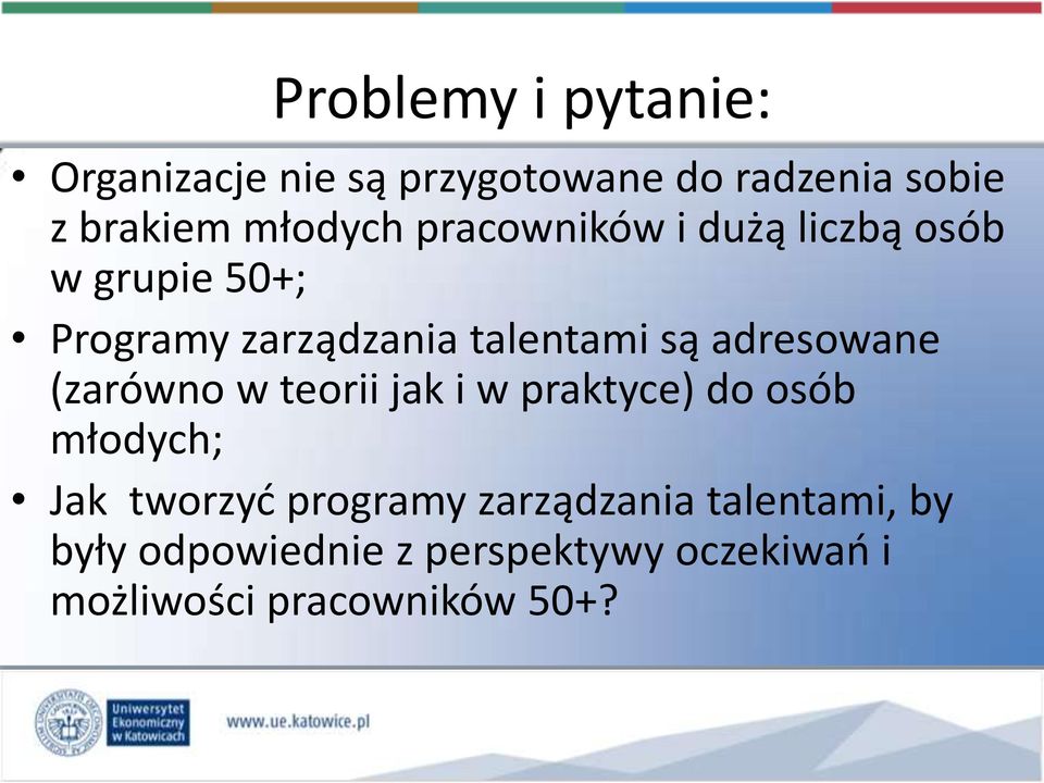 adresowane (zarówno w teorii jak i w praktyce) do osób młodych; Jak tworzyć programy