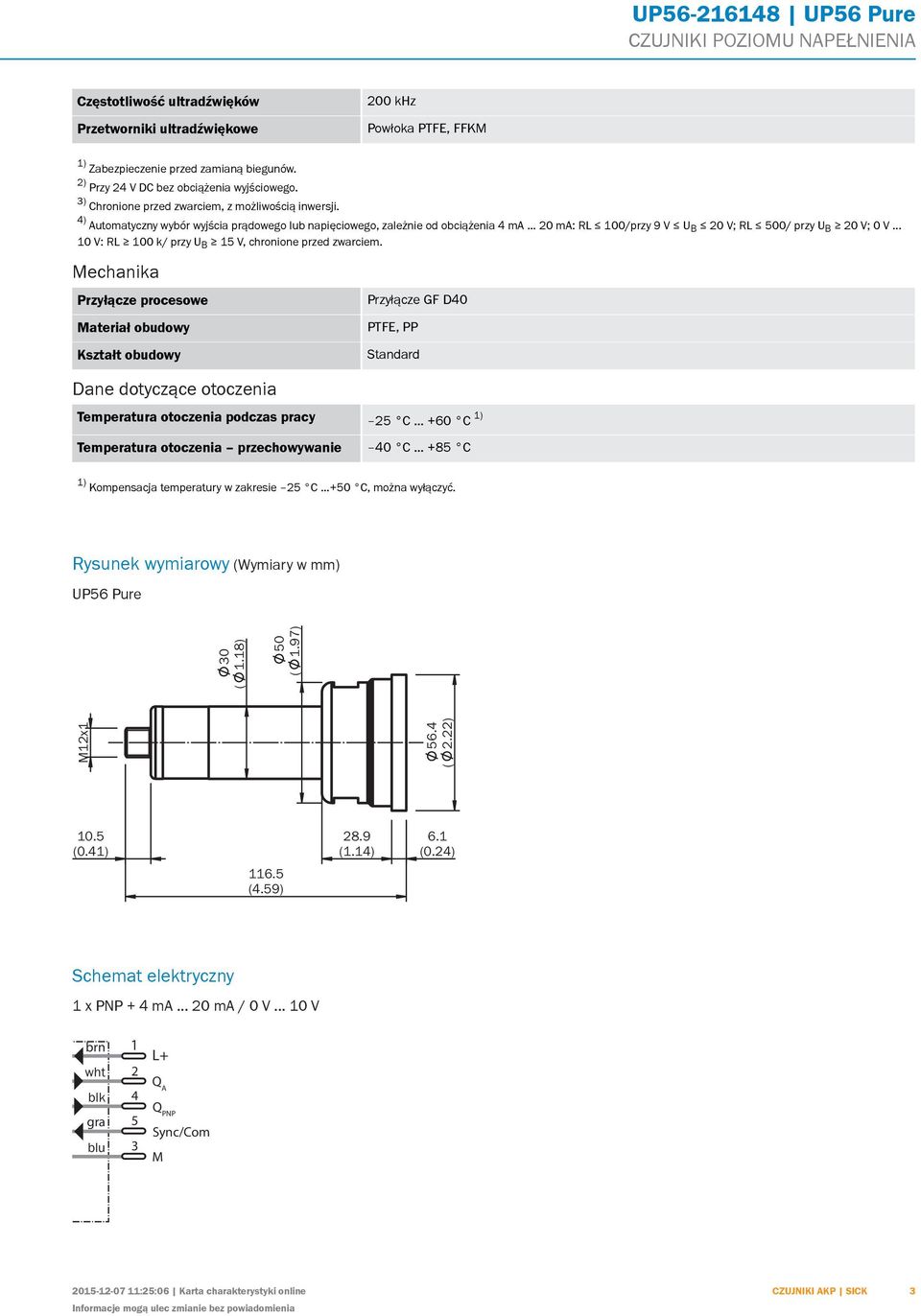 .. 10 V: RL 100 k/ przy U B 15 V, chronione przed zwarciem.