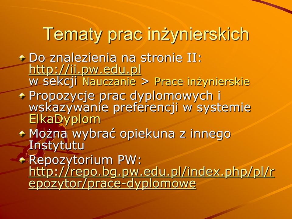 wskazywanie preferencji w systemie ElkaDyplom Można wybrać opiekuna z innego