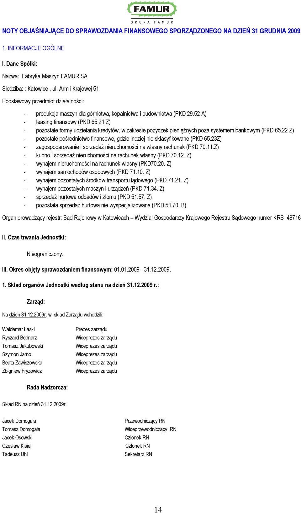 21 Z) - pozostałe formy udzielania kredytów, w zakresie poŝyczek pienięŝnych poza systemem bankowym (PKD 65.22 Z) - pozostałe pośrednictwo finansowe, gdzie indziej nie sklasyfikowane (PKD 65.