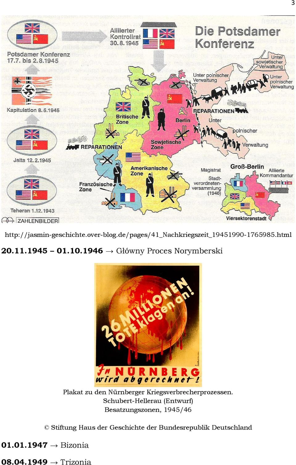 1946 Główny Proces Norymberski Plakat zu den Nürnberger Kriegsverbrecherprozessen.