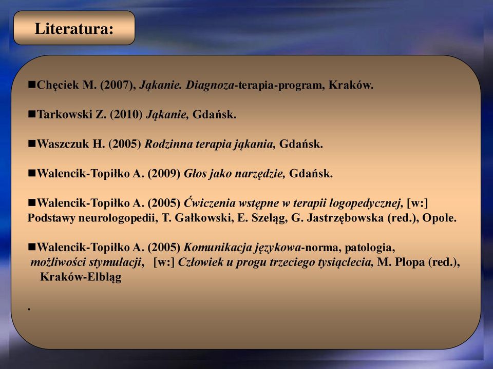 (2009) Głos jako narzędzie, Gdańsk. Walencik-Topiłko A.