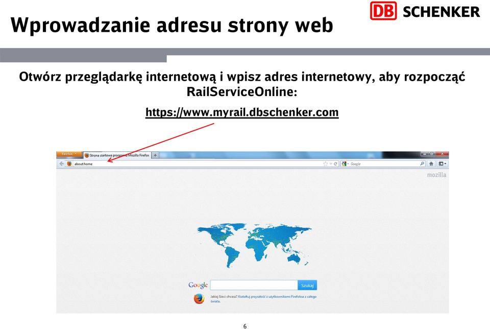 internetowy, aby rozpocząć