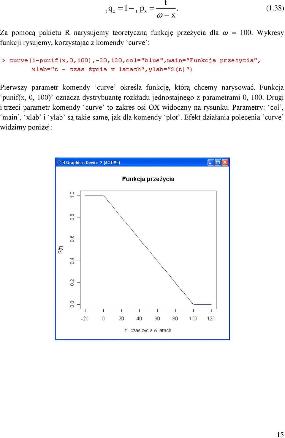 narysować. Funkcja punif(x, 0, 100) oznacza dysrybuanę rozkładu jednosajnego z paramerami 0, 100.