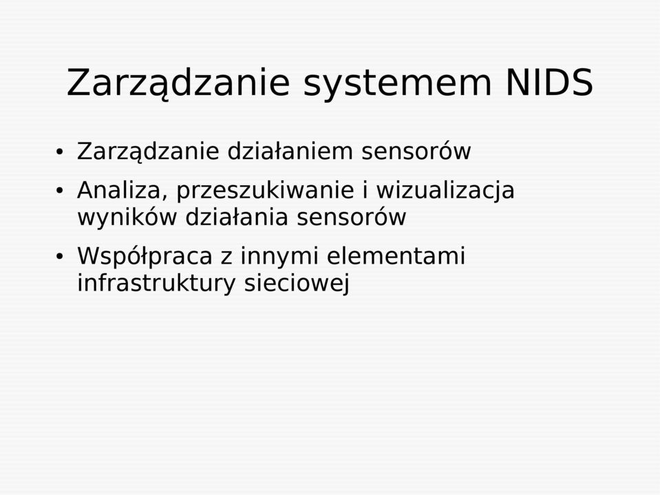 i wizualizacja wyników działania sensorów