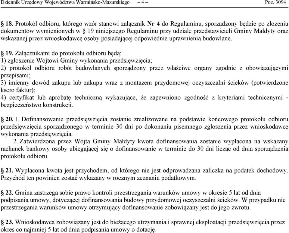 wskazanej przez wnioskodawcę osoby posiadającej odpowiednie uprawnienia budowlane. 19.