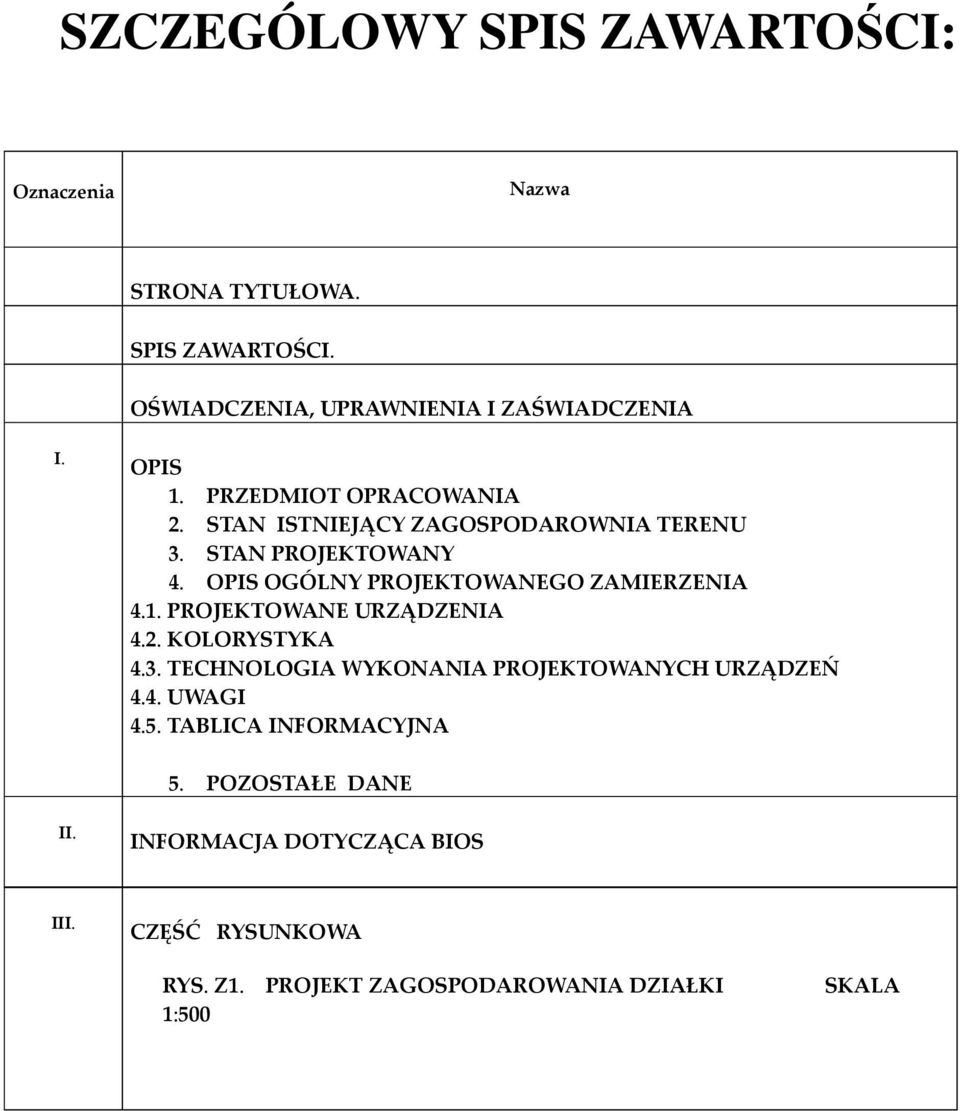 OPIS OGÓLNY PROJEKTOWANEGO ZAMIERZENIA 4.1. PROJEKTOWANE URZĄDZENIA 4.2. KOLORYSTYKA 4.3.