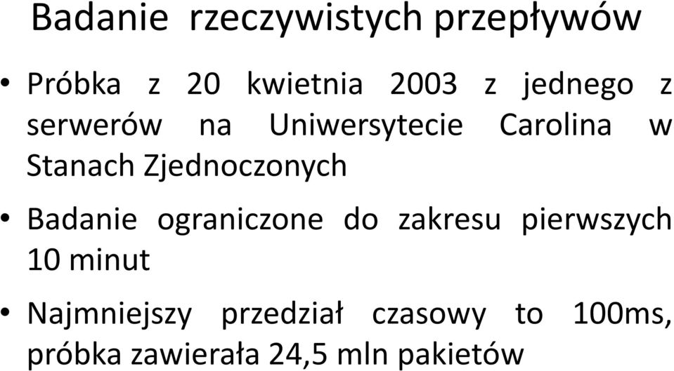 Zjednoczonych Badanie ograniczone do zakresu pierwszych 10