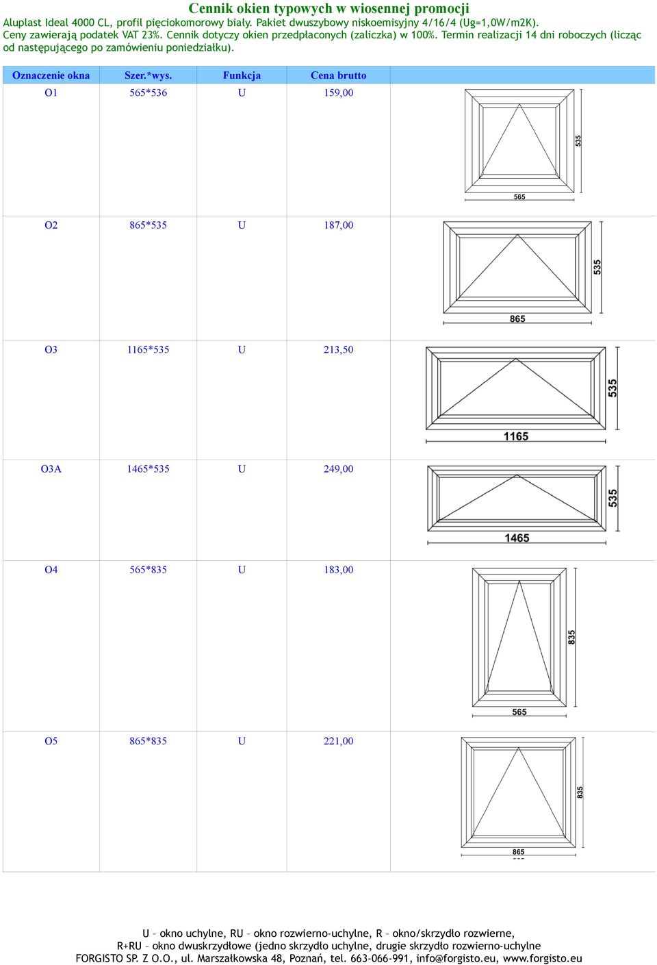 865*535 U 187,00 O3 1165*535 U 213,50 O3A