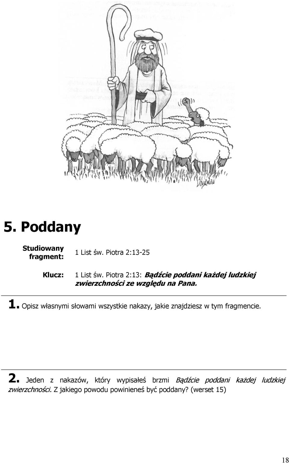 Opisz własnymi słowami wszystkie nakazy, jakie znajdziesz w tym fragmencie. 2.