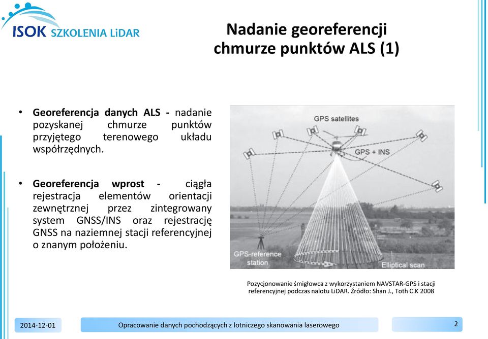 Georeferencja wprost - ciągła rejestracja elementów orientacji zewnętrznej przez zintegrowany system GNSS/INS oraz rejestrację GNSS na