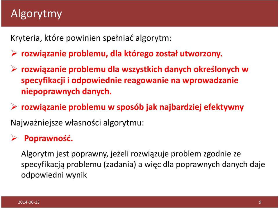 niepoprawnych danych.