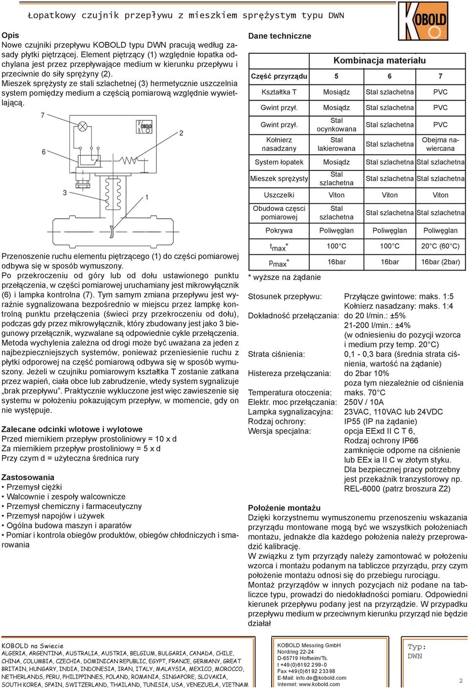 Mieszek sprężysty ze stali szlachetnej (3) hermetycznie uszczelnia system pomiędzy medium a częścią pomiarową względnie wywietlającą.