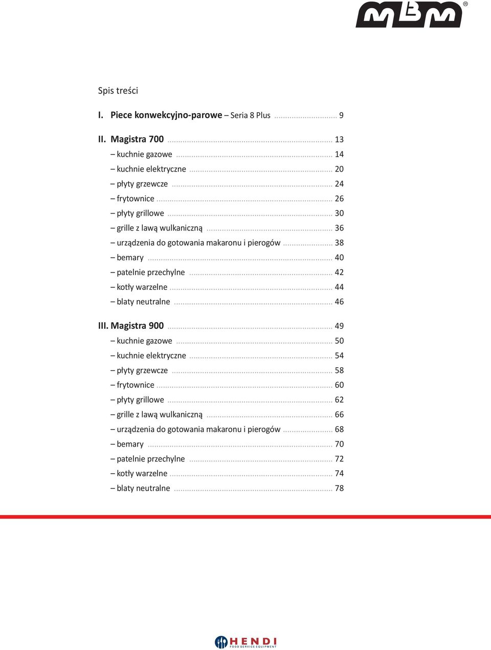 .. 44 blaty neutralne... 46 III. Magistra 900... 49 kuchnie gazowe... 50 kuchnie elektryczne... 54 płyty grzewcze... 58 frytownice... 60 płyty grillowe.