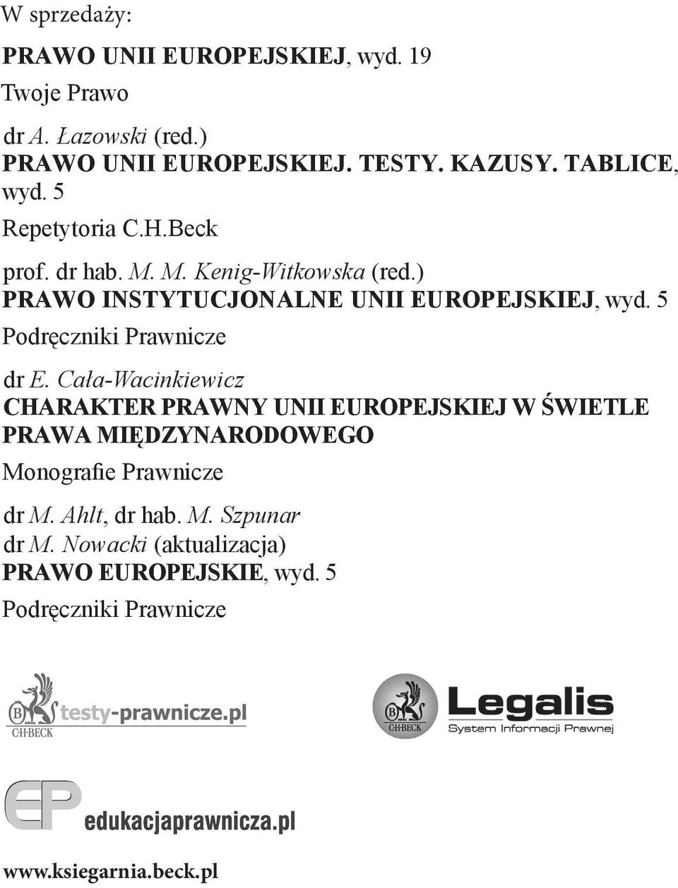 5 Podręczniki Prawnicze dr E.