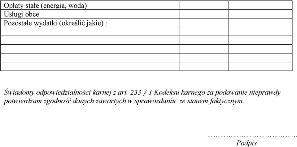 233 1 Kodeksu karnego za podawanie nieprawdy potwierdzam