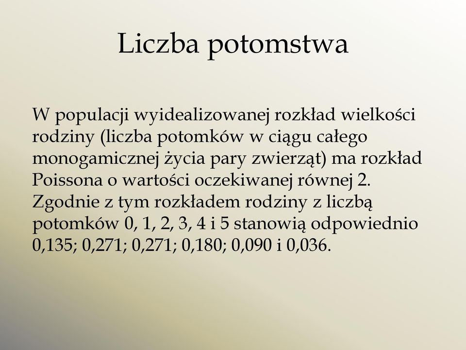 wartości oczekiwanej równej 2.